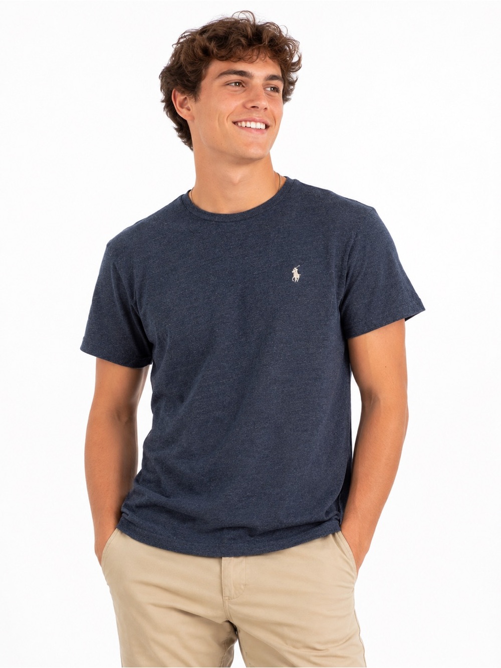 Polo by Ralph Lauren Navy Short Sleeve Crewneck Tee with Embroidered Logo-S